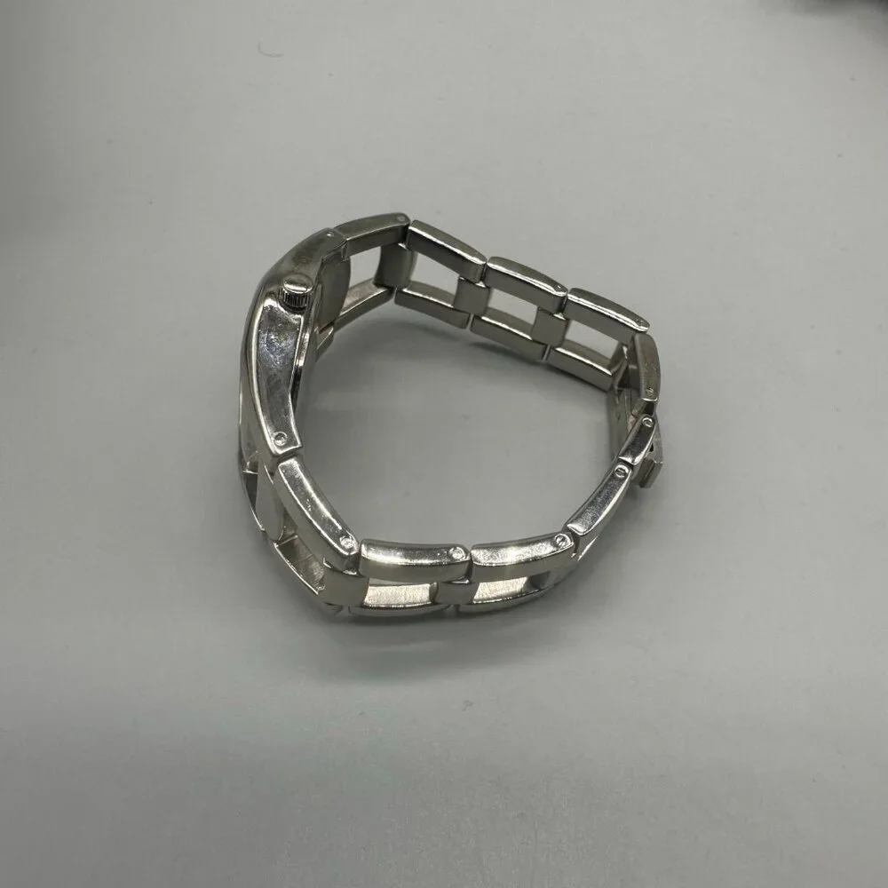 3/$30 Anne Klein Watch Women Pink Dial Silver Tone Bracelet Band 5.75